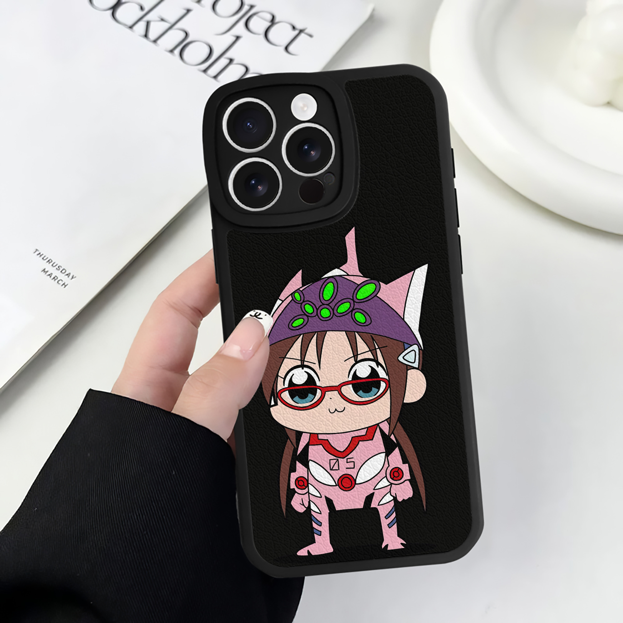 （画像用） EVA 新世紀エヴァンゲリオン 【iPhone 16シリーズ対応】シリコンスマホケース（レザー調） 材質：シリコン